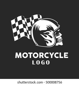 Vintage motorcycle emblems, labels, badges, logo template . Monochrome style.