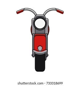 vintage motorcycle frontview icon image 