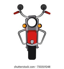 vintage motorcycle frontview icon image 