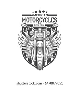 Vintage Motorcycle Graphic  Element - T-shirt Graphic For Riders