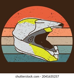 vintage motorcycle helmet shoe gloves motorbike poster  silhouette retro and grunge custom scooter piston plug of bike Template for poster, banner, print for t-shirt,pin,logo, clip art,sticker