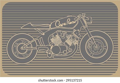Vintage Motorcycle illustration Vector / Vintage Motorcycle Background