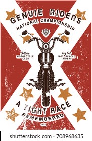 vintage motorcycle illustration vector graphic