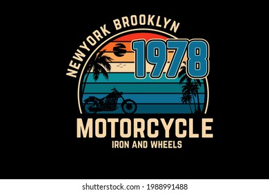 vintage motorcycle iron silhouette design