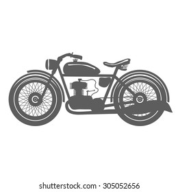 Vintage Motorcycle Isolated Vector Illustration