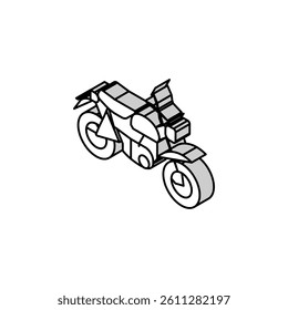 vintage motorcycle isometric icon vector. vintage motorcycle sign. isolated symbol illustration
