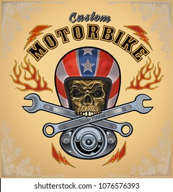 vintage motorcycle label