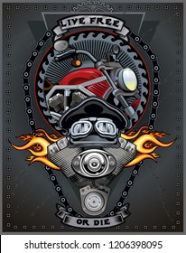 vintage motorcycle label