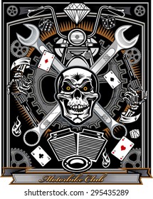 vintage motorcycle label