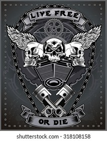 vintage motorcycle label