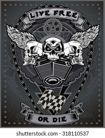 vintage motorcycle label
