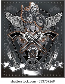 vintage motorcycle label