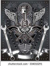 Vintage motorcycle label