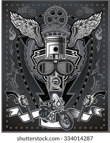 Vintage motorcycle label