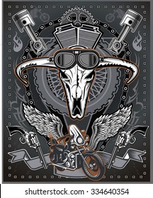 Vintage motorcycle label