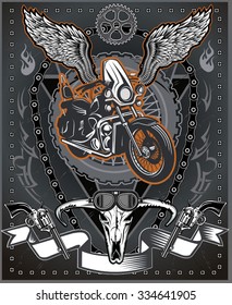 Vintage motorcycle label