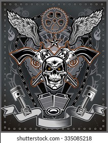 Vintage motorcycle label