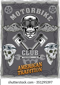 vintage motorcycle label 