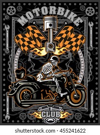 vintage motorcycle label