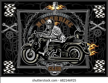 vintage motorcycle label