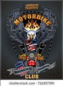 Vintage-Motorrad-Label