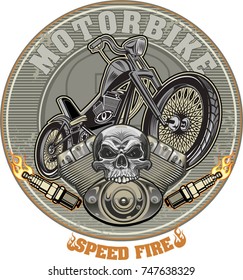 vintage motorcycle label