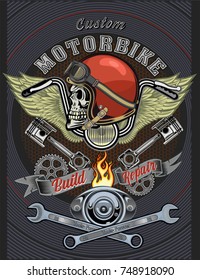 vintage motorcycle label