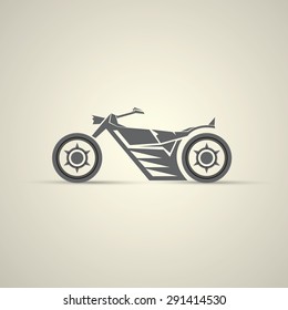 vintage motorcycle label, badge, design element. abstract motorcycle logo
