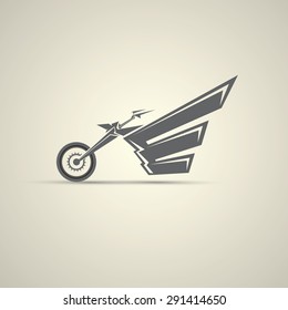 vintage motorcycle label, badge, design element. abstract motorcycle logo