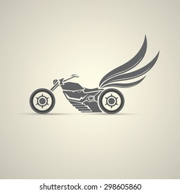 vintage motorcycle label, badge, design element. abstract motorcycle logo