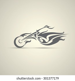 vintage motorcycle label, badge, design element. abstract motorcycle logo