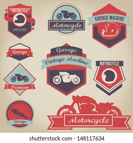 Vintage Motorcycle Label Design