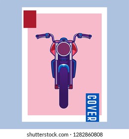 vintage motorcycle labels, badges and design elements, racer, print and banner, emblem, - Vector
