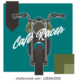 vintage motorcycle labels, badges and design elements, racer, print and banner, emblem, - Vector