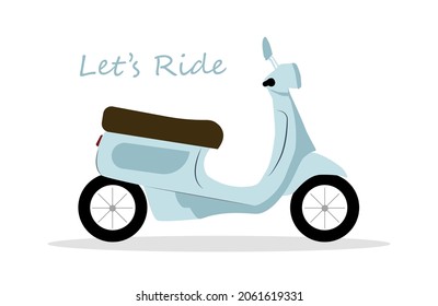 Vintage Motorcycle and let's ride text