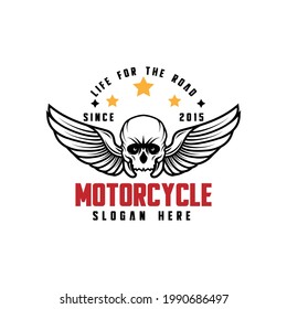 vintage motorcycle logo design,monochrome,labels,badge,emblem,sign or symbol,vector template