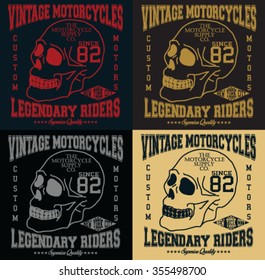 Vintage Motorcycle - New York City  Handcrafted- Superior Quality vector print and varsity. For t-shirt or other uses in vector.T shirt graphic