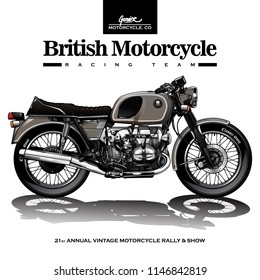 Vintage motorcycle poster