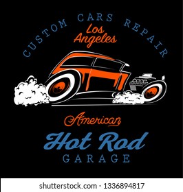 Vintage motorcycle poster. Motorcycle on the road with vintage paper background, text and grunge texture.