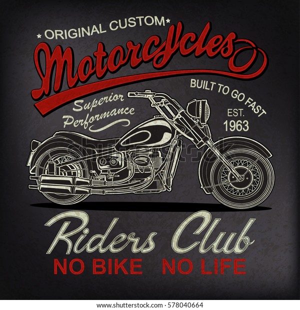 Vintage  motorcycle\
 poster , t-shirt \
print.