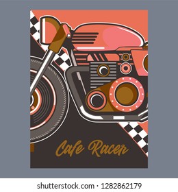 Vintage motorcycle poster – Vector