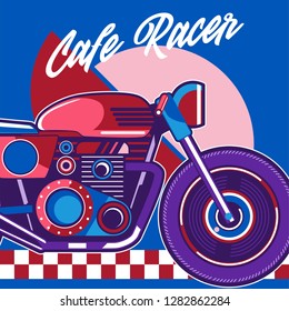 Vintage motorcycle poster – Vector