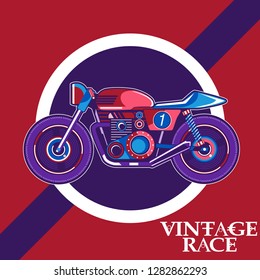Vintage motorcycle poster – Vector