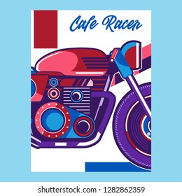 Vintage motorcycle poster – Vector