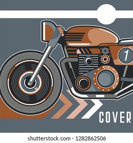Vintage motorcycle poster – Vector