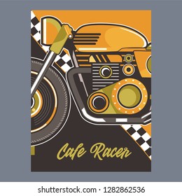 Vintage motorcycle poster – Vector