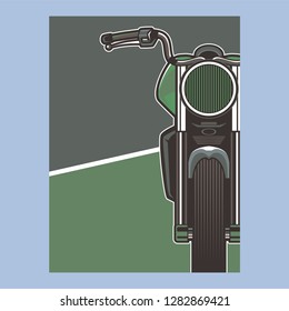Vintage motorcycle poster – Vector