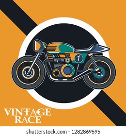 Vintage motorcycle poster – Vector