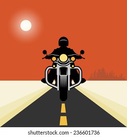 Vintage Motorcycle poster, vector illustration