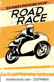 vintage motorcycle racing poster